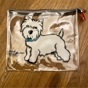 Marc Tetro White Dog Cosmetic Bag